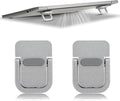 Apausvcm 2Pcs Keyboard Riser, Self-Adhesive Mini Keyboard Stand for Desk Portable Laptop Feet Foldable Keyboards Lift for Most Keyboards (Silver)