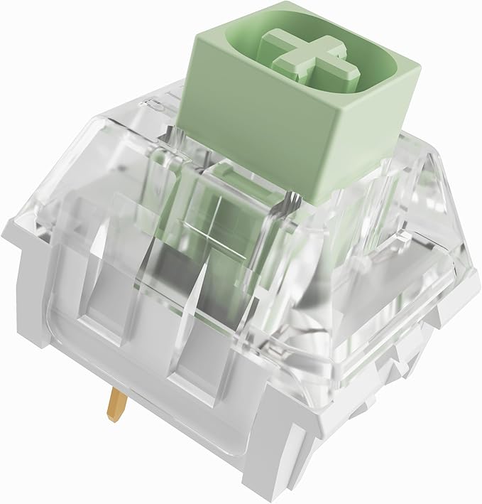 Kailh Box Jade Clicky Keyboard Switch,3-pin 50gf Pre-Lubed Dustproof Waterproof RGB SMD Key Switches for 3D Prints and Mechanical Gaming Keyboard(Box Jade,90pcs)