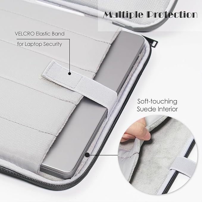 ProElife 13-Inch Laptop Sleeve Case for 2026-2024 MacBook Air 13.6 inch M5/M4 Chip & MacBook Neo 13'' A18 Pro/iPad Pro M5 13-inch Accessory Traveling Water-resistant Bag Portable Carrying Case (Black)