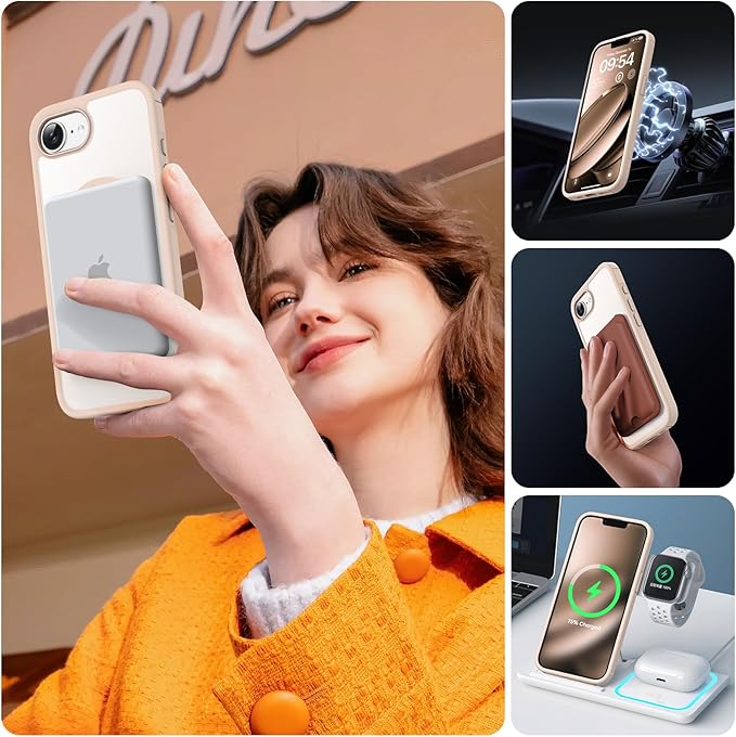 TOCOL for iPhone 17e Case, Compatible with Magsafe, Military Drop Protection, Slim Translucent Matte Shockproof for iPhone 17 e Case 6.1 inch (Desert)