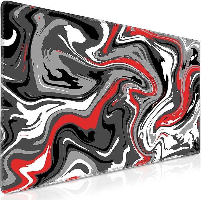 Canjoy Gaming Mouse Pad, Fluid Pattern Mouse Pad 31.5x11.8inch Large Extended Computer Mouse Mat Keyboard Full Desk Mousepad for Gaming, Office, Home