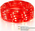 LED Rope Lights, 33Feet Red Flat Flexible Strip Light, Plug in Novelty Lighting, Connectable and Waterproof for Home Christmas Holiday Garden Patio Party Decoration