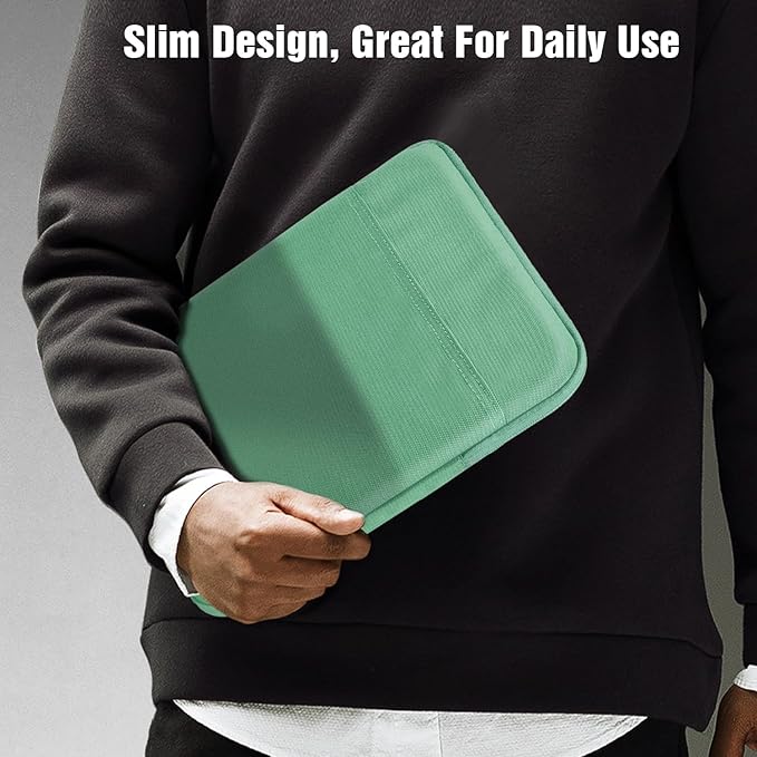 TiMOVO 9-11" Tablet Sleeve Bag for iPad 11-inch A16 2025, iPad 10.9"/10.2"| Air 11 Inch/5th/4th Gen. 10.9", Galaxy Tab A9+/A11Plus 11", Protective Bag Fit Smart Keyboard, Bodhi Green