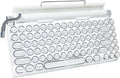 Adventurers Retro Typewriter Keyboard, 75% Layout 83 Keys with Blue Switch,Bluetooth 5.0,Fixed Multi-Color Backlight,Hot-Swappable for PC/Laptops/Mac/ipad(White)
