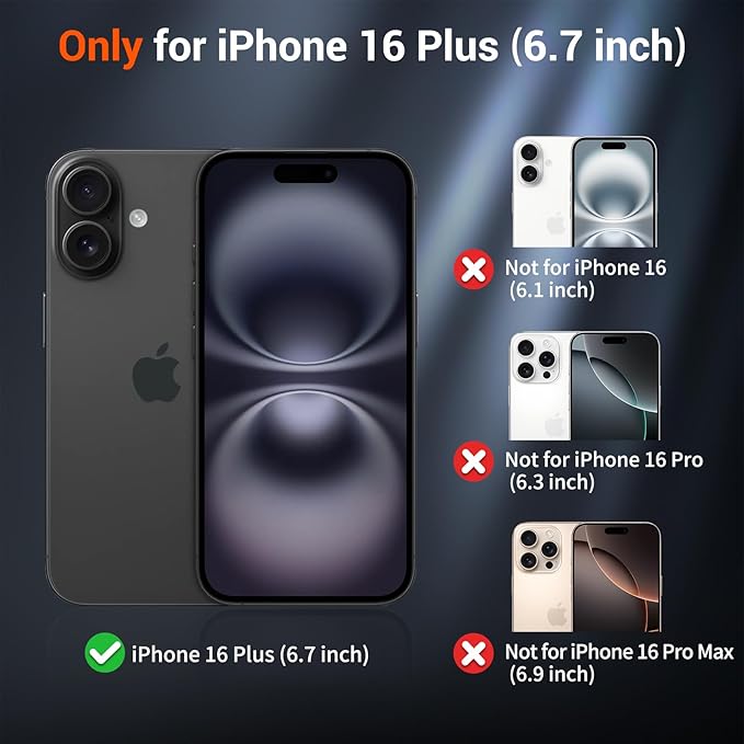 SUPFINE Magnetic for iPhone 16 Plus Case (Compatible with MagSafe) (Military Grade Drop Protection) Slim Translucent Matte Shockproof with Anti-Fingerprint Phone Case,Lavender Gray