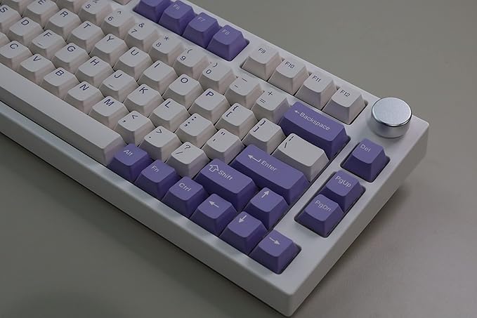 NJ80-AP Wireless Mechanical Keyboard with Knob Bluetooth 5.0/2.4G/Wired Connection 75% Hot Swappable Custom RGB Programmable Gaming Keyboard with PBT Keycap for Win Mac