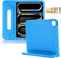 Kids Case for iPad Pro 13" 2025 (M5) 2024 (M4) & iPad Air 13" M4 M3 M2 Shockproof Case with Pencil Holder, Techcircle Handle Stand Light EVA Foam Bumper Protective Rugged Child Proof Cover, Blue