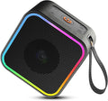 Portable Bluetooth Speaker, Wireless Speaker with Lights, Built-in Mic Bluetooth 5.3, Portable Wireless Up to 10H Playtime, 8W Powerful Crystal Punchy Bass, for Home/Outdoor/Party/Beach, Brown