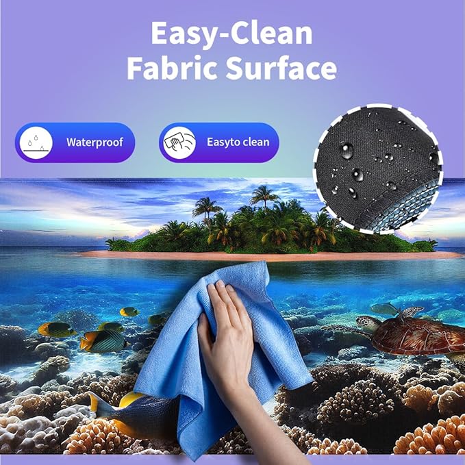 Large Gaming Mouse Pad (31.5" x 15.8") - Tropical Island Underwater Paradise Marine Life Sea Turtle A Coral Reef Adventure, Extra XXL Office Accessories, Premium Stitched Anti-Slip Desk Mat