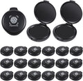 SHENLIU 20Pack Fingerprint Ink Pads, Portable Quick Dry Thumbprint Ink Pad Mini Black Stamp Ink Pads for Notary Supplies Identification Security ID Fingerprint Cards Home Office Law Enforcement, Black