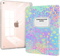 Case for iPad 9th Generation 2021/iPad 8th/7th Generation 2020/2019 10.2 Inch Case with Pencil Holder, Trifold Stand Slim Shockproof Clear Back Cover, Auto Wake/Sleep, Composition Book