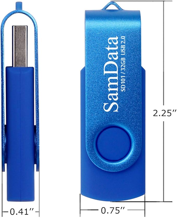 SamData 32GB USB Flash Drives 5 Pack 32GB Thumb Drives Memory Stick Jump Drive with LED Light for Storage and Backup (5 Colors: Black Blue Green Red Silver)