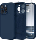 Magnetic for iPhone 15 Pro Max Case, Compatible with MagSafe, [Full Camera Protection][Screen Protector] Silicone Shockproof Protective Phone Case for iPhone 15 Pro Max 6.7", Cobalt Blue