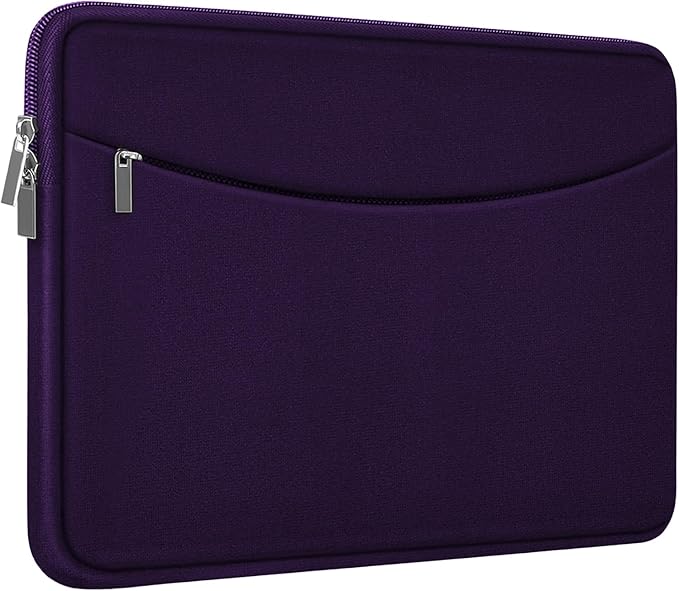 Laptop Case 14 inch, Shockproof Protective Laptop Cover Briefcase Carrying Computer Bag with Accessory Pocket Portable Computer Sleeve for 14" MacBook, HP, Dell, Lenovo, Acer, Dark Purple