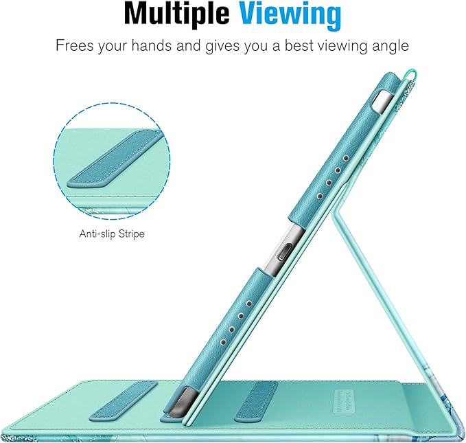 Fintie Case for iPad Pro 9.7 Inch 2016 Release Tablet- [Corner Protection] Multi-Angle Viewing Folio Smart Stand Back Cover with Pocket, Pencil Holder, Auto Wake/Sleep, Emerald Marble