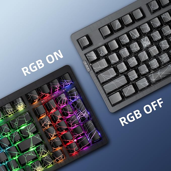 ZORNHER ZH980 Mechanical Keyboard Wireless,95% Creamy Keyboard with Number Pad,Gaming Keyboard with Number Pad,Shine Through Spider Web PC,Creamy Sounding Linear Switches,Full Size