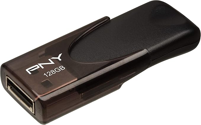 PNY 128GB Attaché 4 USB 2.0 Flash Drive, Black (Pack of 2)