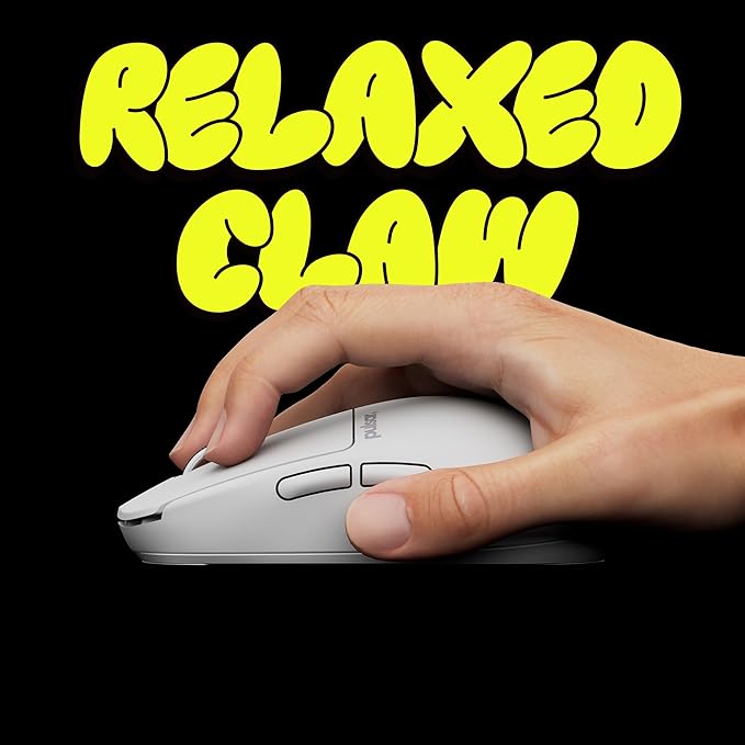 Pulsar Gaming Gears X2H Crazylight Wireless Gaming Mouse, Ultra Lightweight 1.51 oz (43g), Optical Switch, 32000 DPI, 750 IPS, XS-1 Sensor, 8k Compatible (Medium, Uyuni White)
