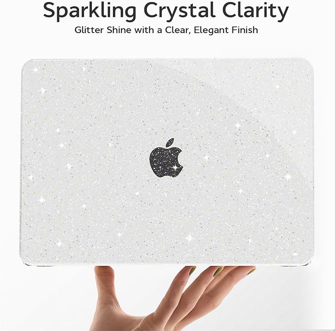 B BELK for MacBook Neo 13 inch Case 2026 (A18 Pro, Model A3404), Clear Glitter Hard Shell Case with Keyboard Cover & Screen Protector, Slim Protective Sparkly Case for MacBook Neo 13", Starry Clear