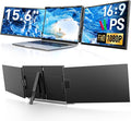 Dopesplay 15.6" Screen Extender for Laptop, FHD 1080P IPS Portable Monitor for Laptops, Triple Dual Laptop Extended Monitor Compatible with Windows, Mac, Android, Chrome 13-17 Inch Laptops