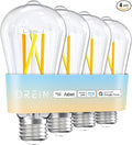 OREiN Smart Edison Light Bulbs, 2.4 Ghz Wi-Fi ST19(58) Vintage Light Bulbs E26, 800LM Dimmable via app, 2700-6500K Tunable, Smart LED Filament Bulb Works with Alexa/Google Home, 60W Equivalent 4Pack
