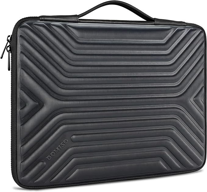 DOMISO 17.3-18 Inch Laptop Sleeve Case,Shockproof Waterproof Soft EVA Protective Bag Compatible for ASUS ROG Zephyrus S17/MSI Stealth/Razer Blade/Acer, Black
