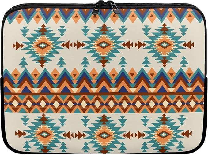 Aztec Boho Laptop Protective Sleeve for Women Men 17 inch Computer Sleeve Neoprene Laptop Bag Lightweight Lap Top Case Suitable for Travel School Office Organizers Brown