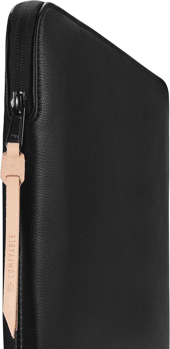 Comfyable Tablet Sleeve Compatible with iPad Air 11" M4 2026, iPad Pro 11 Inch M5 & Smart/Magic Keyboard with Pencil Holder-PU Leather Bag Water-Resistant Slim Case - Black Pebbled