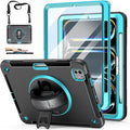 Case for iPad Pro 13 Inch M5 2025/ M4 2024: Military Grade Cover for iPad Pro 13" with Screen Protector - Stand - Handle - Shoulder Strap - Pencil Holder-Mint Green