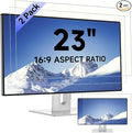 [2-Pack] 23 Inch Computer Blue Light Blocking Screen Protector for 16:9 Widescreen Monitor, Anti Glare Anti-UV Eye Protection Desktop PC LED Monitor Filter, Removable Anti-Scratch Screen Film 23in