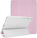Lovmooful Compatible for iPad 9/8/7 (10.2-Inch,2021/2020/2019 Model,9th/8th/7th Generation) Case with Pencil Holder Cute Polka Dot with Aesthetic Design Soft TPU Trifold Stand Protective-Pink