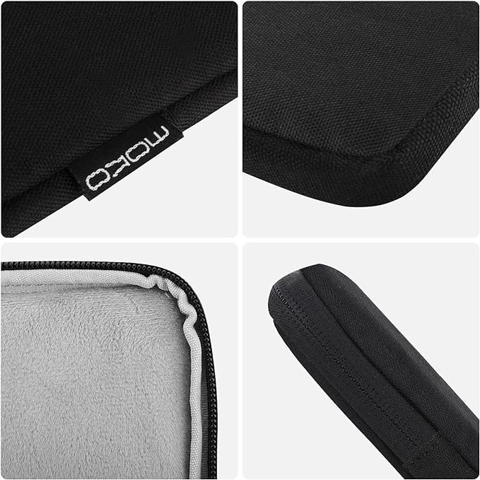MoKo 7-8 Inch Tablet Sleeve Bag, Polyester Pouch Cover Case Fits iPad mini (A17 Pro) 8.3" 2024, iPad mini 6/5/4/3/2/1, Samsung Galaxy Tab S2 8.0, Tab A 8.0, ZenPad Z8s 7.9,Black