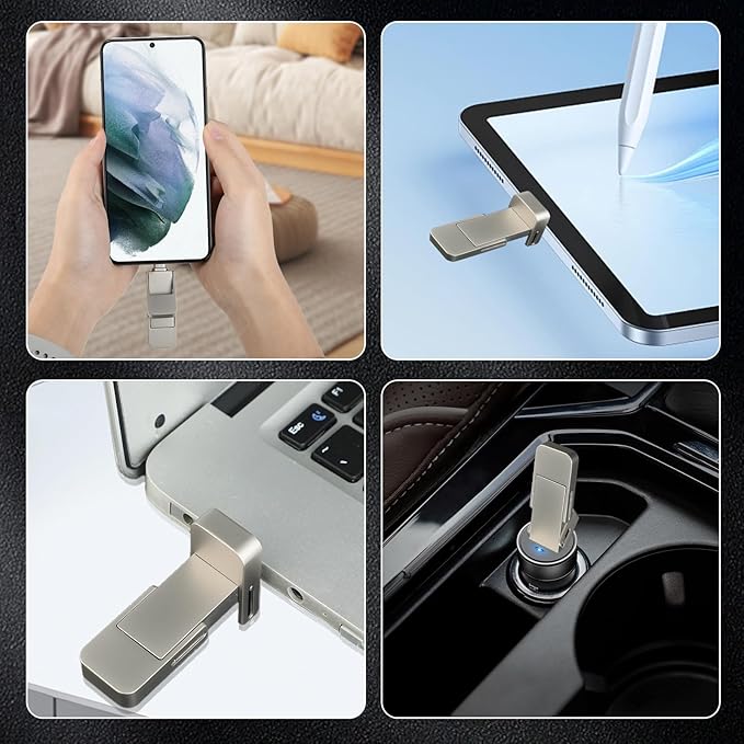256GB USB Drive,Portable SSD Fast 550MB/s 2 in 1 Flash Drive,Type C+A USB3.2 Gen2 External Solid State Drive,SSD External Hard Drive for iPhone 15/16/17/Android Phone/PS5/Tablet/Windows