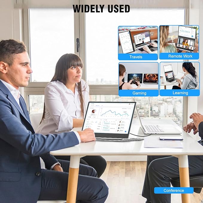 KEFEYA Laptop Screen Extender Portable Monitor, 14" FHD IPS 1200P Travel Dual Second Monitor for Laptop