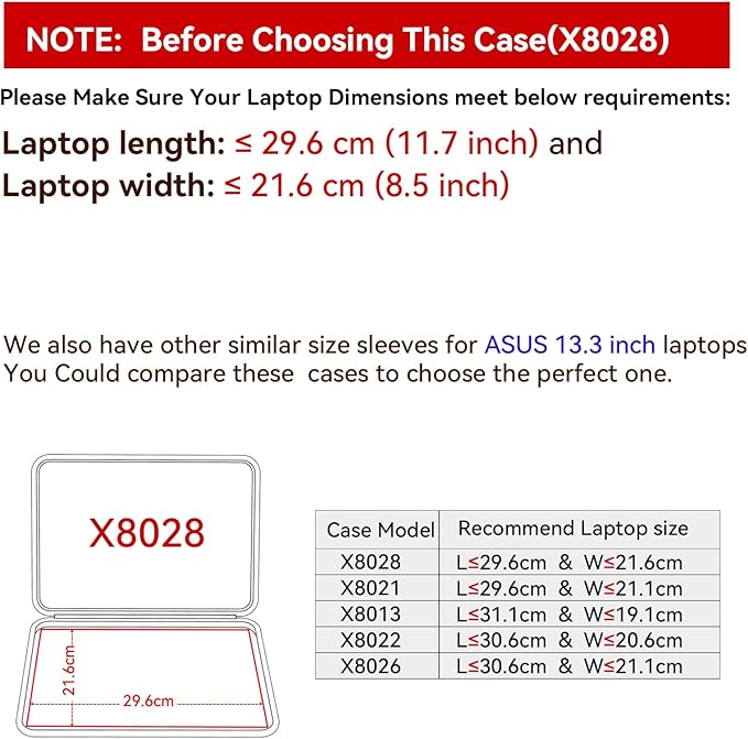 Smatree Hard EVA Protective Sleeve Case Compatible for 13 inch ASUS Zenbook S 13 OLED Laptop (X8028)