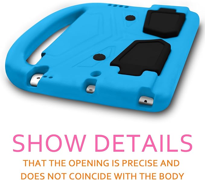 Kids Case for 7.9" iPad mini 5/Mini 4/Mini 3/Mini 2/Mini 1, Friendly Silicone Shockproof Cover with Handle Kickstand for Apple iPad mini 5th (2019), Mini 4th/ 3rd/ 2nd/1st Generation, Blue