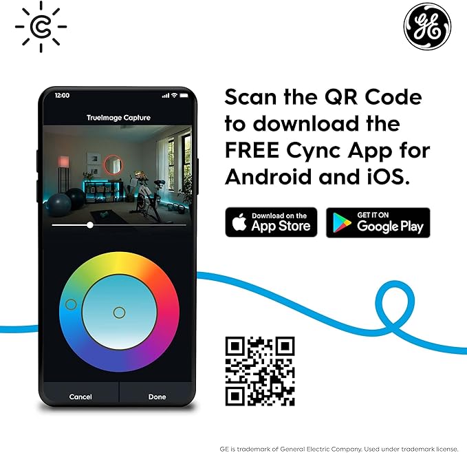 GE CYNC Smart LED Light Bulbs, G25 Globe Bulb, WiFi Light, Soft White, 60W Equivalent, Works with Amazon Alexa and Google Home (4 Pack)