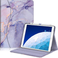 Fintie Case for iPad Air (3rd Gen) 10.5" 2019 / iPad Pro 10.5" 2017- [Sleek Shield] Premium PU Leather Slim Fit Multi Angle Stand Cover with Pocket, Pencil Holder, Auto Wake/Sleep, Lilac Marble