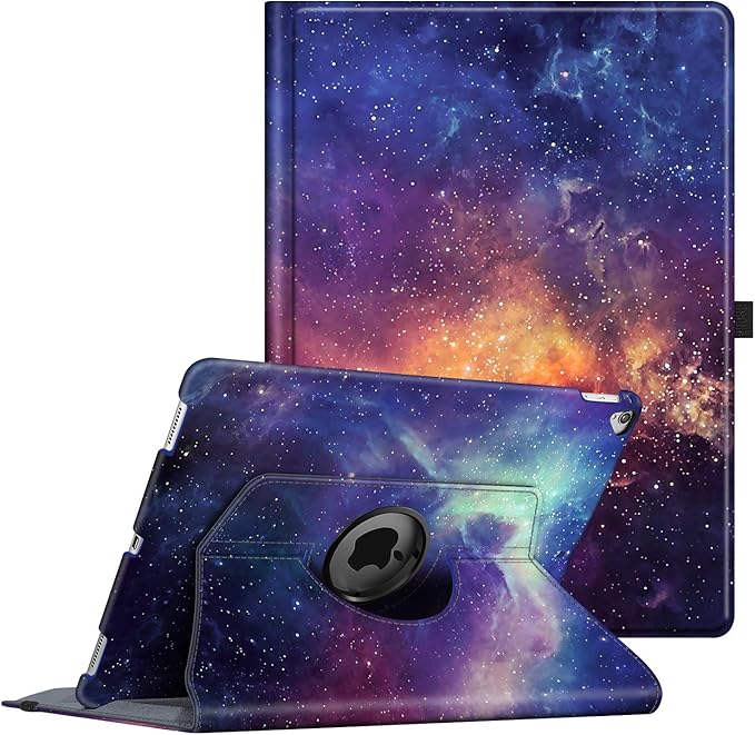 Fintie Rotating Case - 2017/2015 iPad Pro 12.9 inch (Old Model) 1st & 2nd Gen Case, 360 Degree Swiveling Stand Protective Back Cover, Supports Auto Wake/Sleep, Galaxy