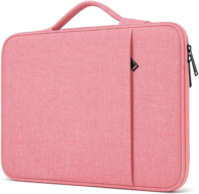 ProElife 13-Inch Laptop Sleeve Case for 2026-2024 MacBook Air 13.6 inch M5/M4 Chip & MacBook Neo 13'' A18 Pro/iPad Pro M5 13-inch Accessory Traveling Water-Resistant Bag Portable Carrying Case (Pink)