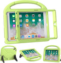 YIHE Shockproof Kids Case for iPad 6th/5th Generation (9.7 inch, 2018/2017), iPad Air 2/1 & Pro 9.7 | Durable Protective Cover with Built-in Screen Protector & Stable Stand, Light Green