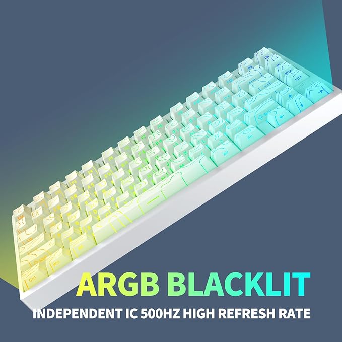 IROK MG75PRO 81 Keys Wired Magnetic Switch Mechanical Keyboard, Hall Effect, 8KHZ/ARGB/CNC Aluminum, Gasket Structure Gaming Keyboard(White)