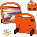 Kids Case for Apple iPad Air 11-inch M3 (2025) /M2 (2024) with Pencil Holder/Handle/Kickstand Lightweight Soft EVA Foam Shockproof Stand Tablet Cover for iPad Air 11" M3/M2, Orange Bird