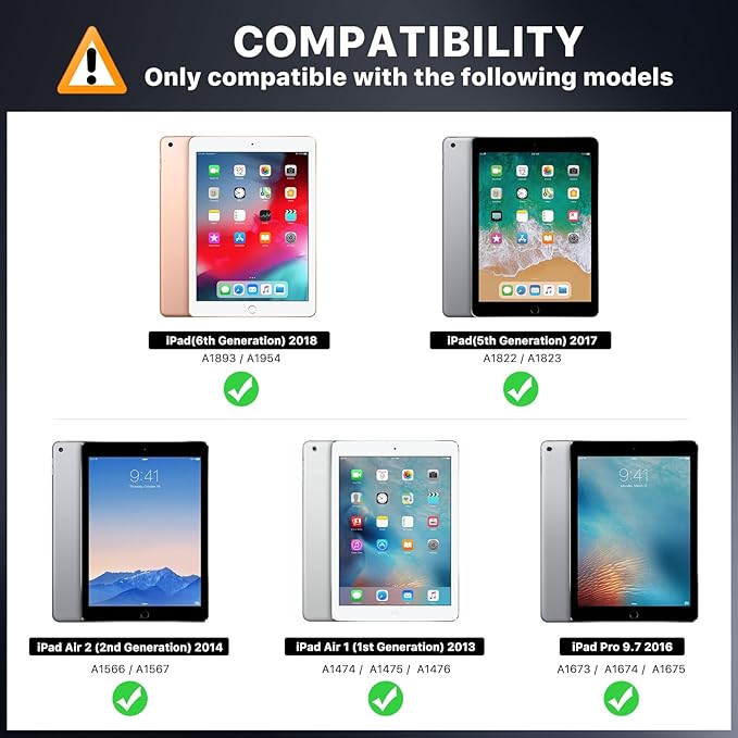 MoKo Case for iPad 6th / 5th Generation (2018 / 2017Model, 9.7 Inch) with Apple Pen Holder, Slim Hollow Logo Smart Cover for iPad 9.7 inch, Also Fit iPad Pro 9.7/Air 2/Air, Auto Wake/Sleep, Black