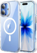 Anti-Yellowing Strong Magnetic for iPhone 17 Case, [Compatible with MagSafe] [12FT Military Grade Drop] Slim Thin iPhone Cover 6.3 Inch, Clear White