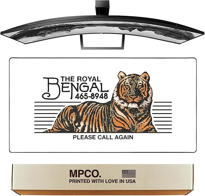 MPCO. Original Large Gaming Desk Mat – 36" x 17" Duraglyde OZGMX Royal Bengal Original Full Desk Mouse Pad for Smooth Precision – Non-Slip, Washable Extra-Large PC Mouse Pad for Gaming Sessions