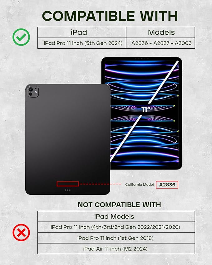 Porter Riley - Leather Case Compatible with iPad Pro 11" 5th Gen - M5 / M4 (2025/2024) Release. Premium Genuine Leather Stand/Cover/Flip Case (Chocolate Brown)