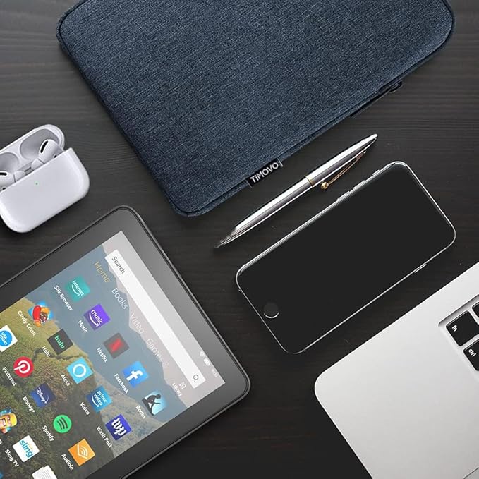 TiMOVO 8-9 Inch Tablet Sleeve Case for All-New iPad mini 7 (A17 Pro, 2024), iPad mini 6 (8.3-Inch, 2021), iPad mini 5/4/3/2/1, Portable Protective Bag with Pockets for iPad mini, Space Gray