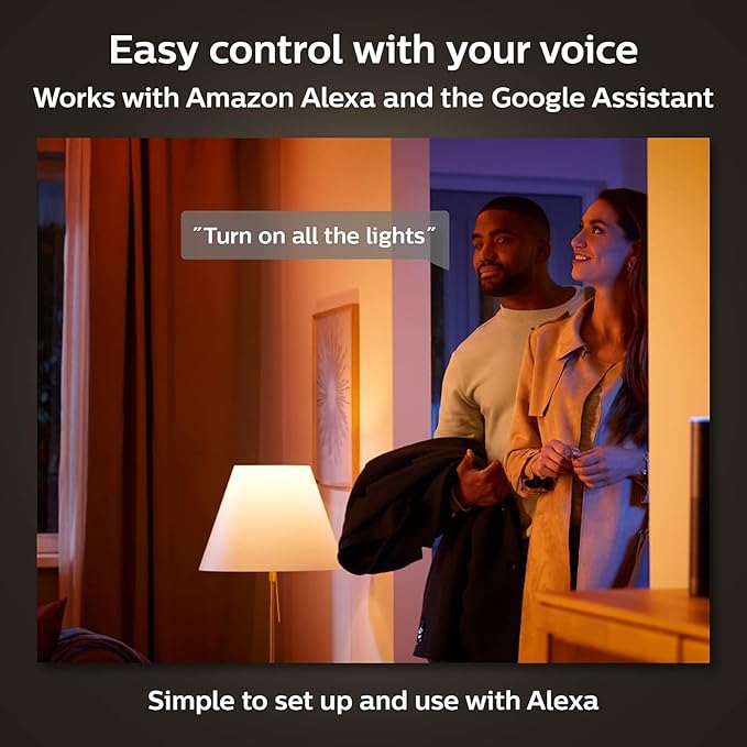 Philips Hue Smart 60W G40 Filament LED Bulb - White Ambiance Warm-to-Cool White Light - 1 Pack - 550LM - E26 - Indoor - Control with Hue App - Works with Alexa, Google Assistant and Apple Homekit