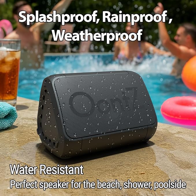 OontZ Angle Solo Portable Bluetooth Speaker - Ultra Portable, 14 Hours of Playtime, 100ft Wireless Range, Waterproof, Budget-Friendly Speaker for Travel, Outdoor or Home, Great Gift (Black)